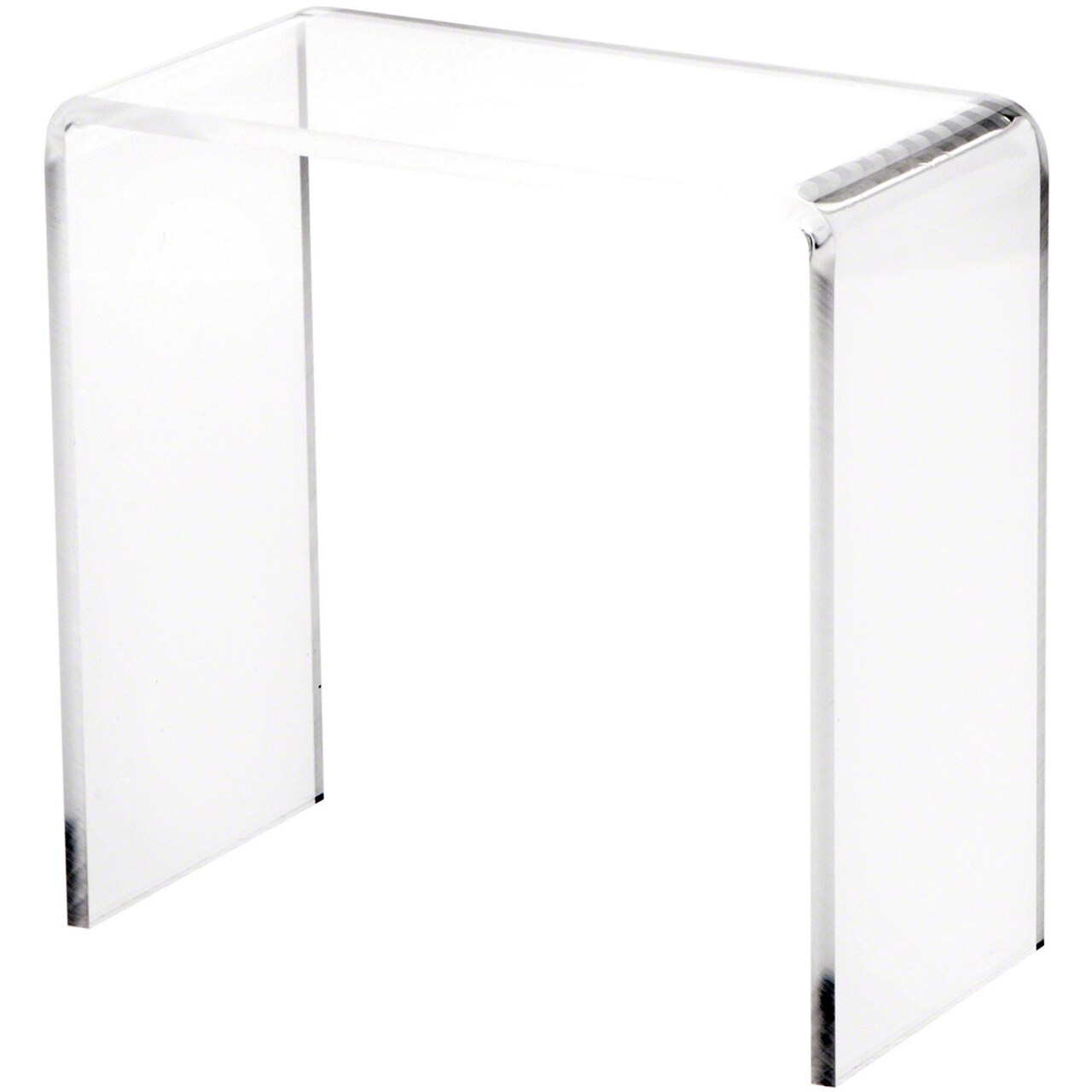 Plymor Clear Acrylic Vertical Rectangular Display Riser, 7" H x 7" W x 3.5" D (1/4" thick)